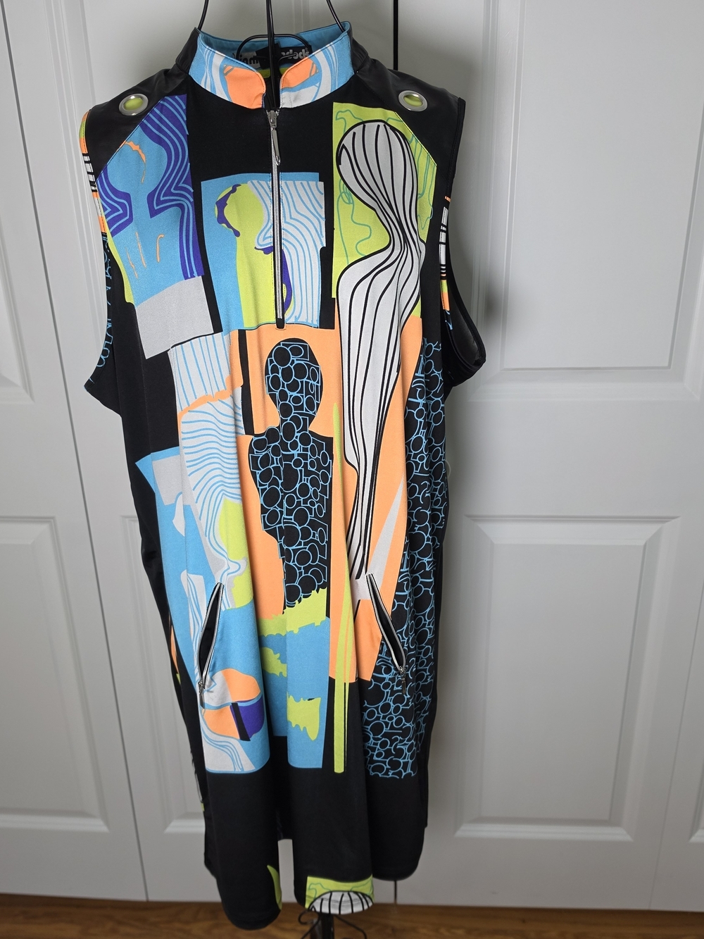 Jamie Sadock Abstract Print Golf Dress XXL Quarter Zip Sleeveless